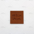 Kunstleder Label Frechdachs 4 x 4 cm