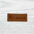 Kunstleder Label Handmade 5 x 2 cm