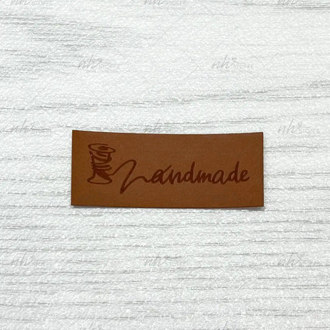 Kunstleder Label Handmade 5 x 2 cm