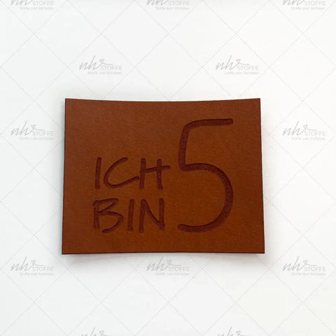 Kunstleder Label Ich bin 5