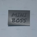 Kunstleder Label Mini Boss Schwarz 5 x 3,5 cm
