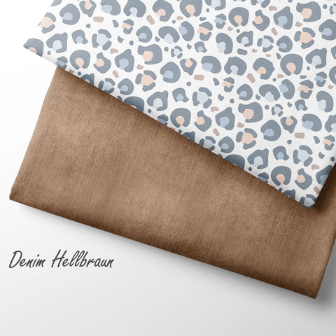 French Terry Denim Hellbraun (Bio) doppeltes produkt