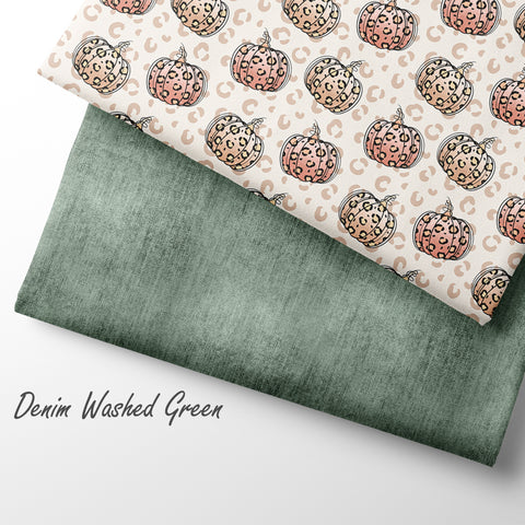 French Terry Denim Washed Green (Bio)
