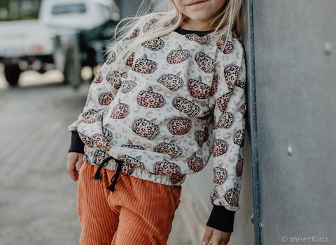French Terry Leopard Pumpkin 2936 (Bio)