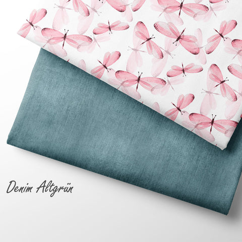 French Terry Denim Altgrün (Bio)