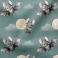 French Terry Little Bat Green