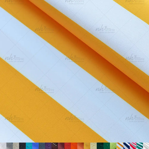 Markisenstoff Weiss-Gelb