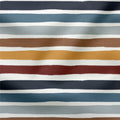 French Terry Mixed Stripes Blue Neutral (Bio)