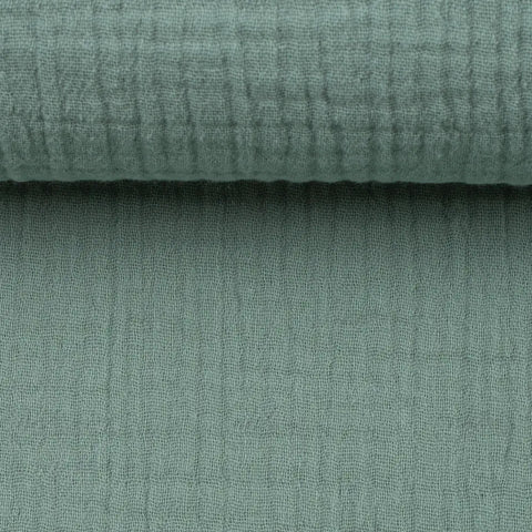 Musselin Double Gauze Dunkles Schilfgrün 263