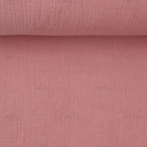 Musselin Double Gauze Flamingo Rosa