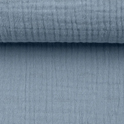 Musselin Double Gauze Frostblau