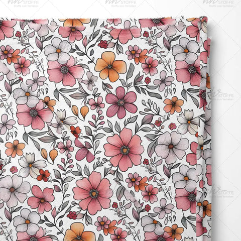 Musselin Double Gauze Frühlingsblumen 2688 (Bio)