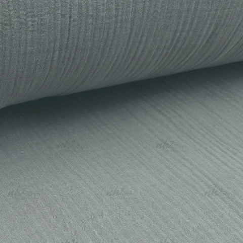 Musselin Double Gauze Mausgrau