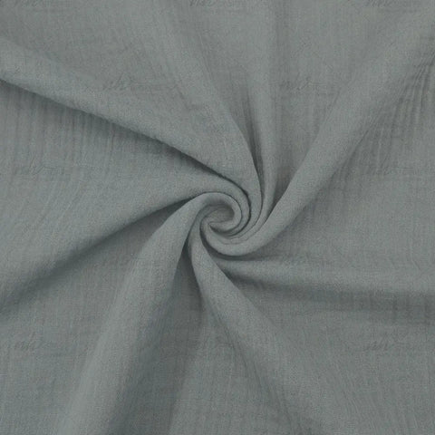 Musselin Double Gauze Mausgrau