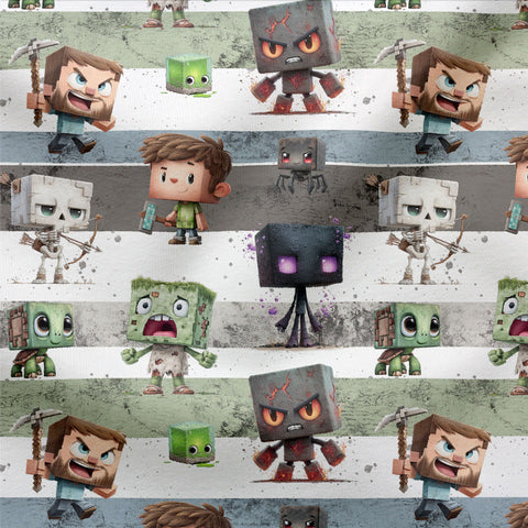 French Terry Blockkraft Gestreift 3306 (Bio)