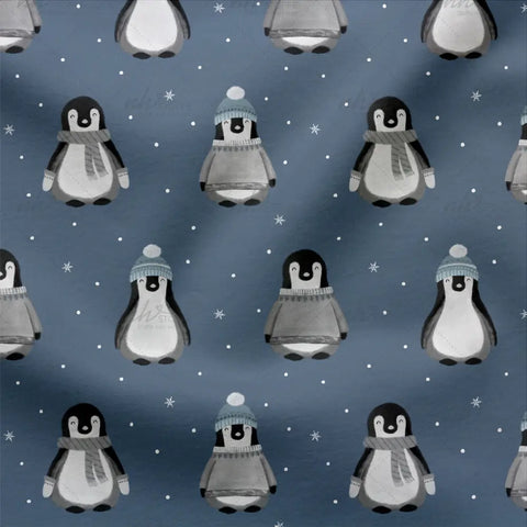 French Terry Pinguin Parade Dunkel