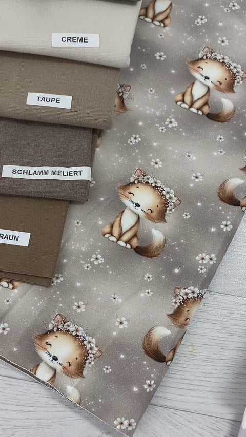 French Terry Flower Cat 3089 (Bio)