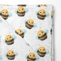 Musselin Double Gauze Pummel Hummel Weiß