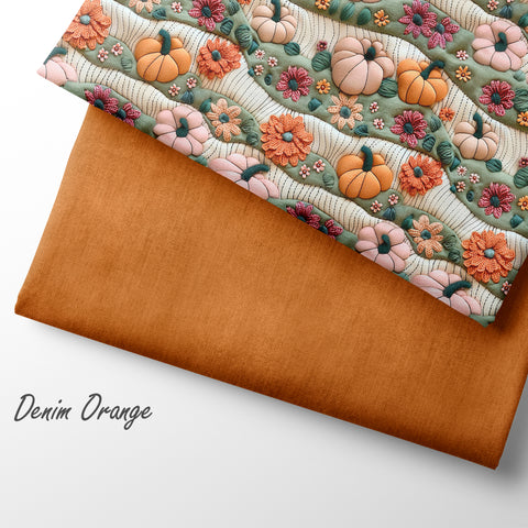 French Terry Denim Orange (Bio)