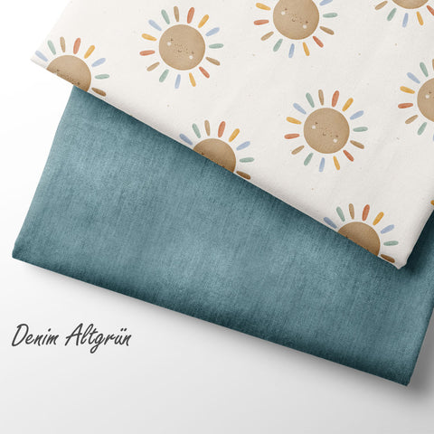 French Terry Denim Altgrün (Bio)