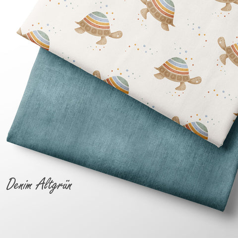 French Terry Denim Altgrün (Bio)