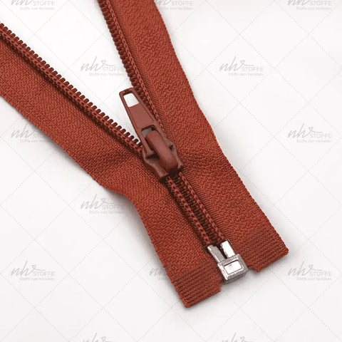 Reißverschluss Teilbar 55 cm Ziegelrot