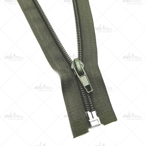 Reißverschluss Teilbar 70 cm Dunkles Khaki