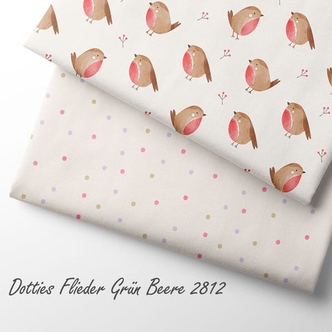 Jersey Stoff Dotties Flieder Grün Beere 2812 (Bio) VORBESTELLUNG