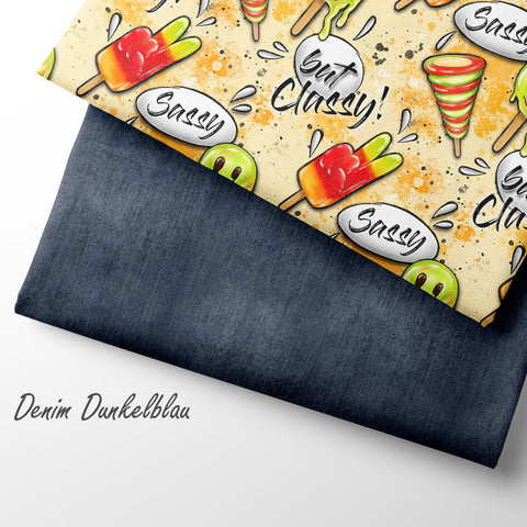 Jerseystoff Denim Dunkelblau