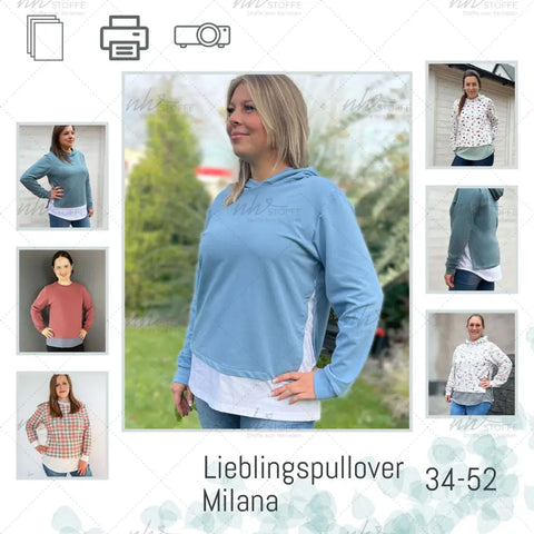 Schnittmuster Lieblingspullover Milana 34-52