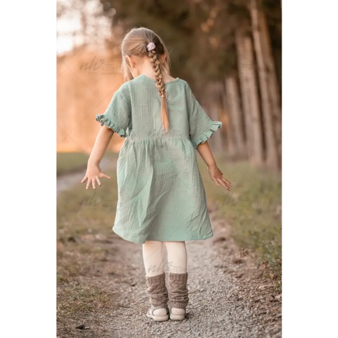 Schnittmuster Rüschenkleid Mariella Webware 74-158