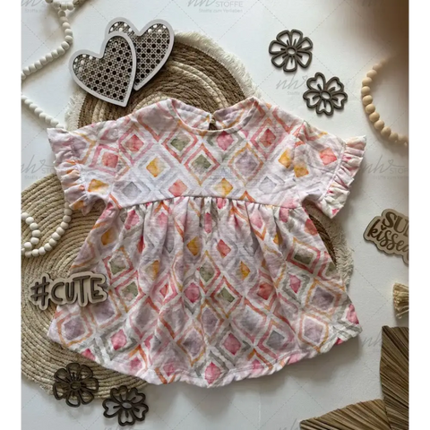 Schnittmuster Rüschenkleid Mariella Webware 74-158