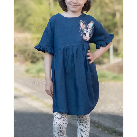 Schnittmuster Rüschenkleid Mariella Webware 74-158