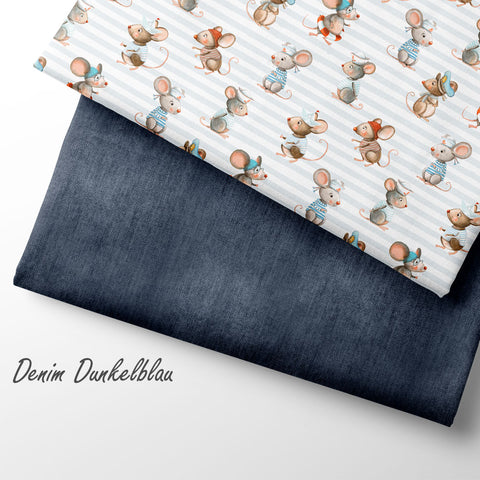 Jerseystoff Denim Dunkelblau