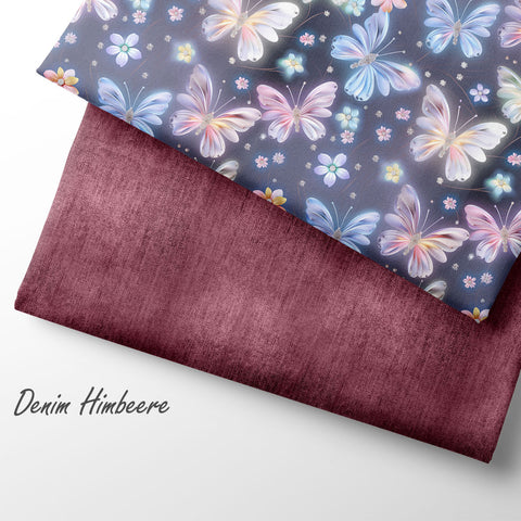 French Terry Denim Himbeere