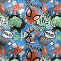 French Terry Smash Pow (Blau)
