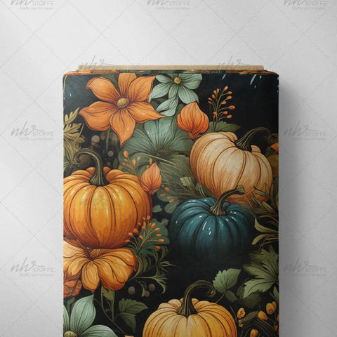 Softshell Pumpkin and Flowers