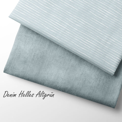 Jerseystoff Denim Helles Altgrün