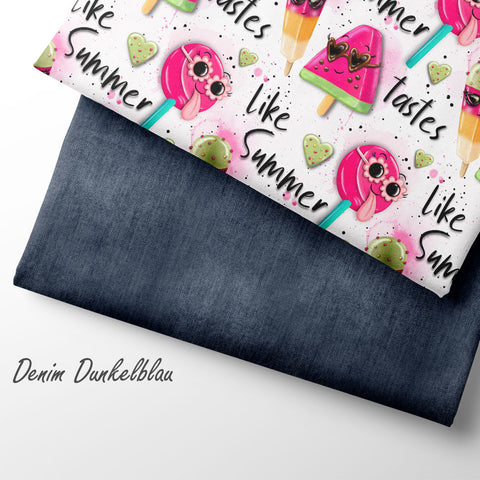 Jerseystoff Denim Dunkelblau