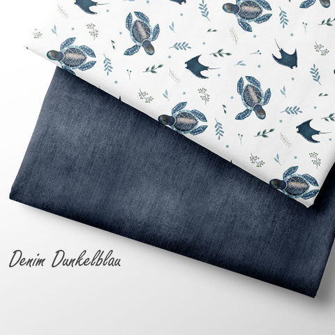 Jerseystoff Denim Dunkelblau