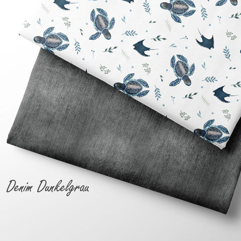 French Terry Denim Dunkelgrau (Bio)