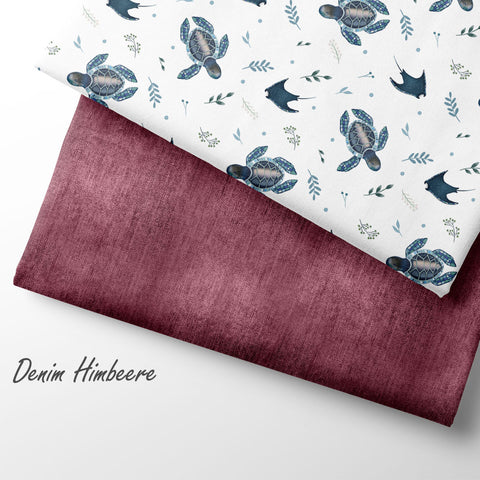 French Terry Denim Himbeere