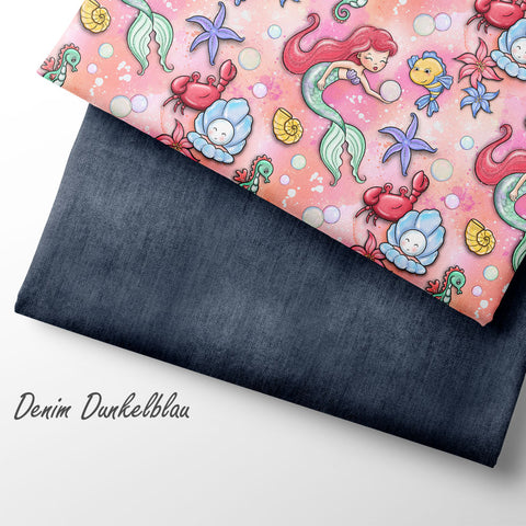 Jerseystoff Denim Dunkelblau