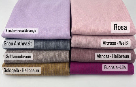 Jaquard Jersey Fischgrät Rauchblau