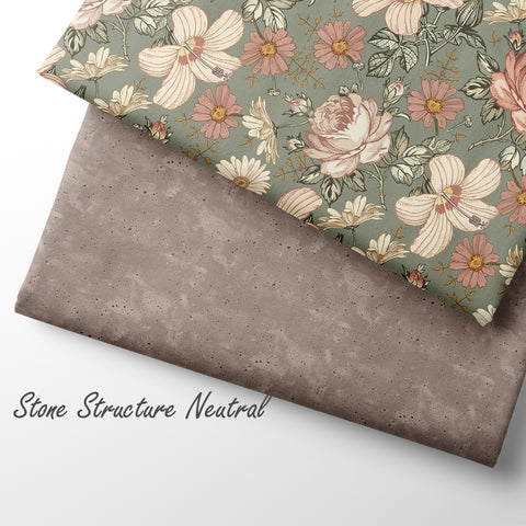 French Terry Vintage Flowers Green (Bio)
