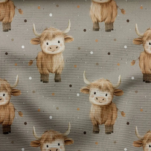 Waffelstrick Light Büffel Rest 85 cm