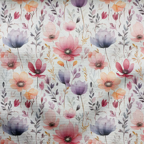 Waffelstrick Light Frühlingspracht