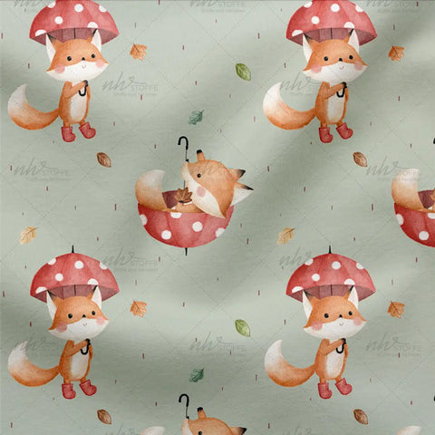 French Terry Herbstspaß Grün