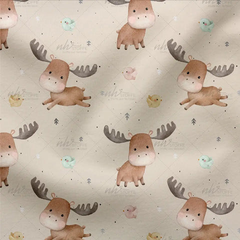 Waffelstrick Light Playful Moose (Bio)