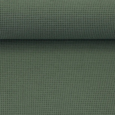 Waffelstrick (Waffeljersey) Clarissa Helles Smaragdgrün 265 *Neu*